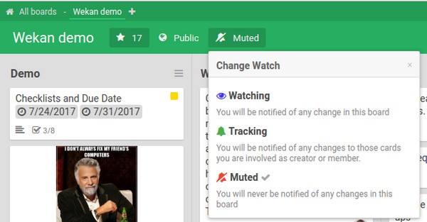 Wekan(开源协作式看板)