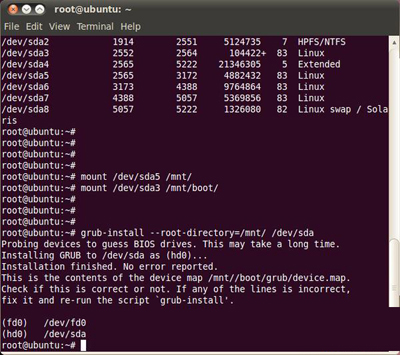 Ubuntu系统Grub出现故障怎么办