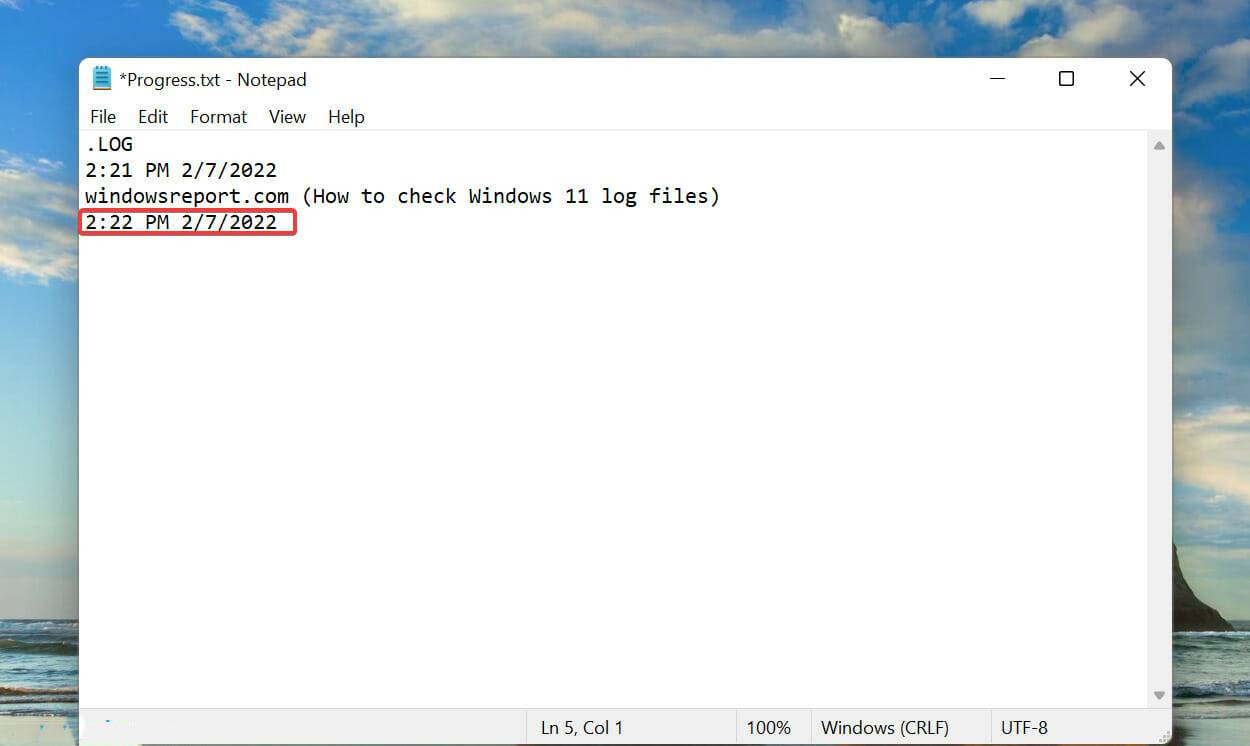 win11记事本自动记录修改时间的设置方法
