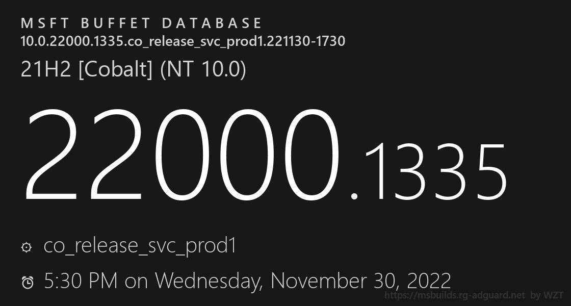 Win11 22000.1335(KB5021234)正式版iso V2022