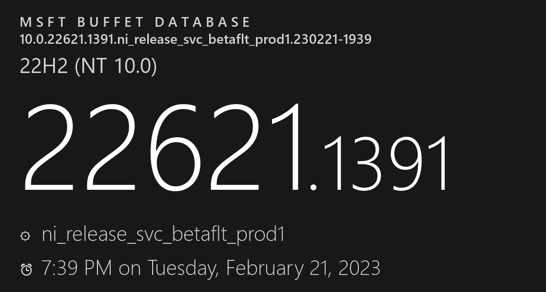 微软Windows11 22621.1391/22624.1391（KB5023011）三月补丁发布！