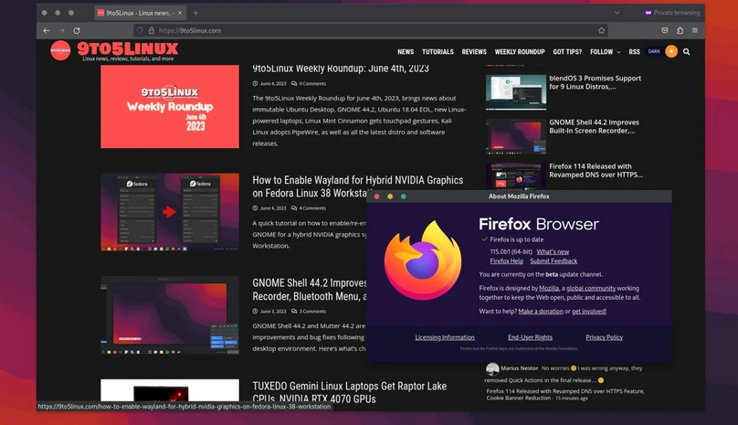 火狐浏览器Firefox 115 Beta 最新发布:引入 Quick Actions!