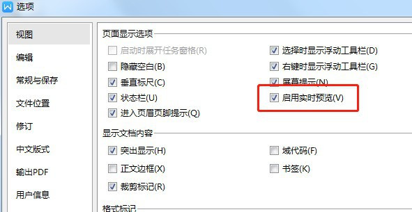 Word怎么关闭实时预览功能?教你Word取消实时预览的方法