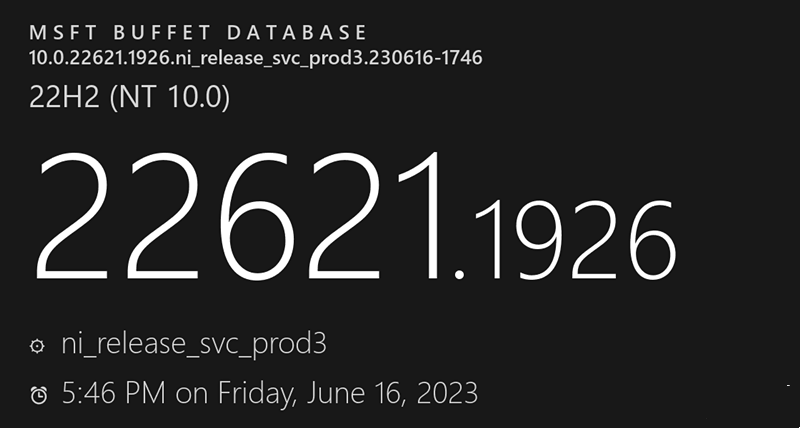 Win11 22H2最新版本Build 22621.1926 RP预览版来啦！