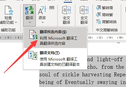 word2019翻译功能怎么用?word2019翻译功能使用教程