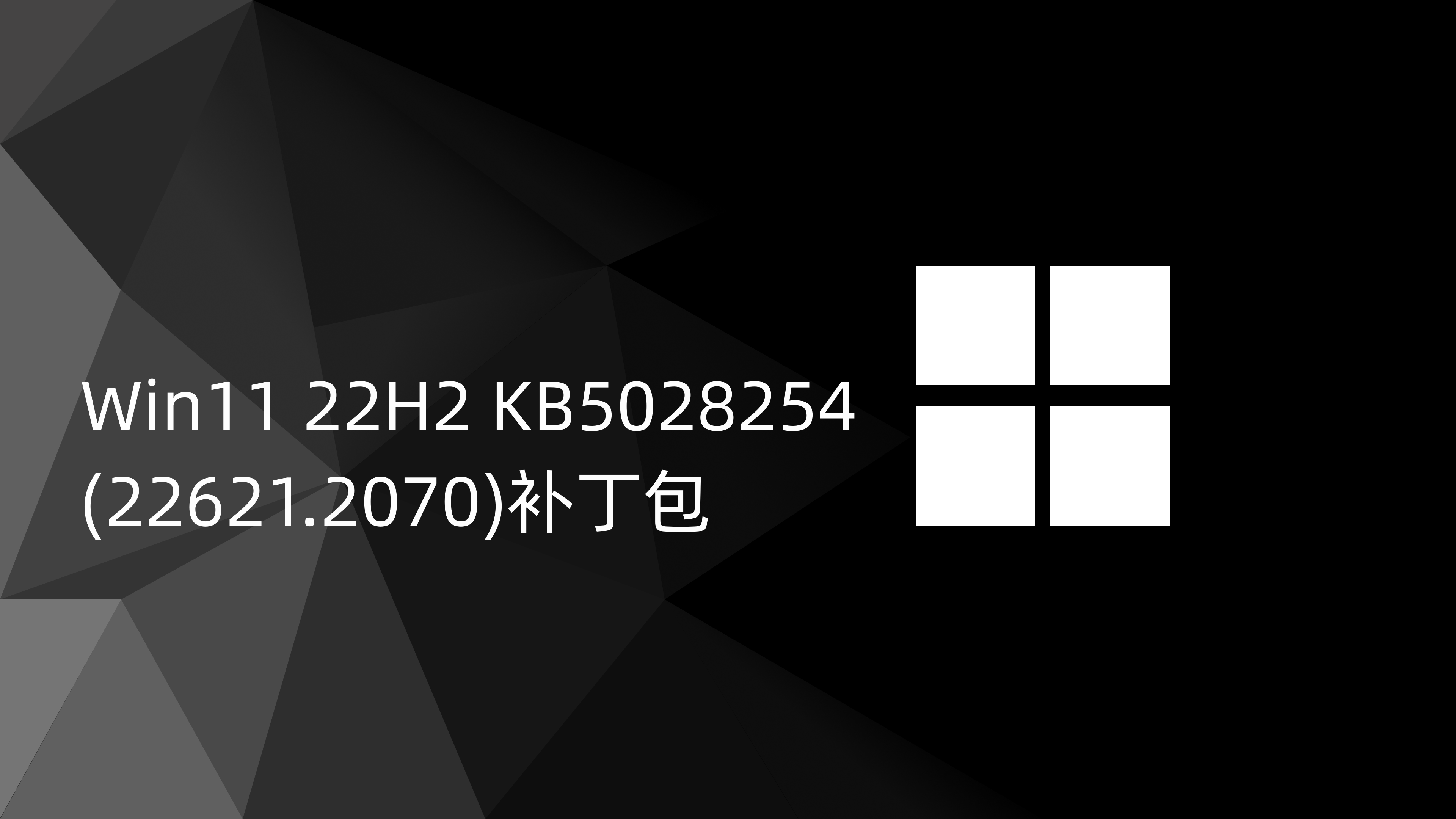Win11 22H2 KB5028254(22621.2070)补丁包 官方版