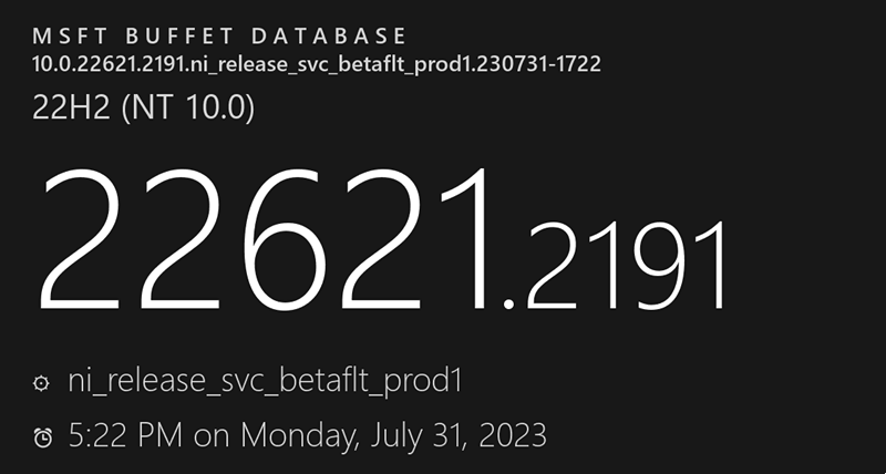 Windows 11 Build 22621.2191预览版发布，推送更新日志！