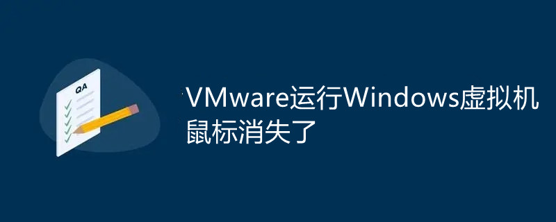 VMware运行Windows虚拟机鼠标消失了怎么找回？