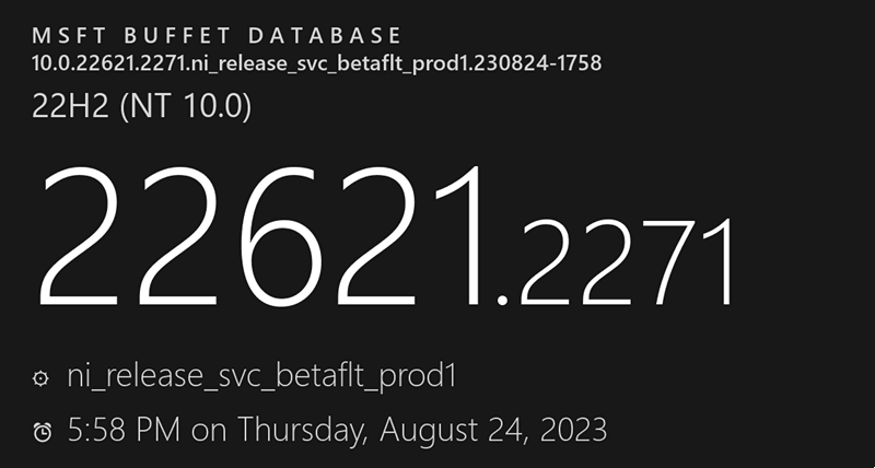 Win11 Build 22621.2271/22631.2271预览版更新发布(Beta 通道)来啦！