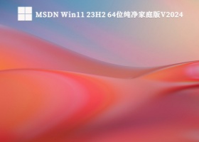 MSDN Win11 23H2 64位纯净家庭版V2024