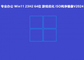 专业办公 Win11 23H2 64位 游戏优化 ISO纯净镜像V2024