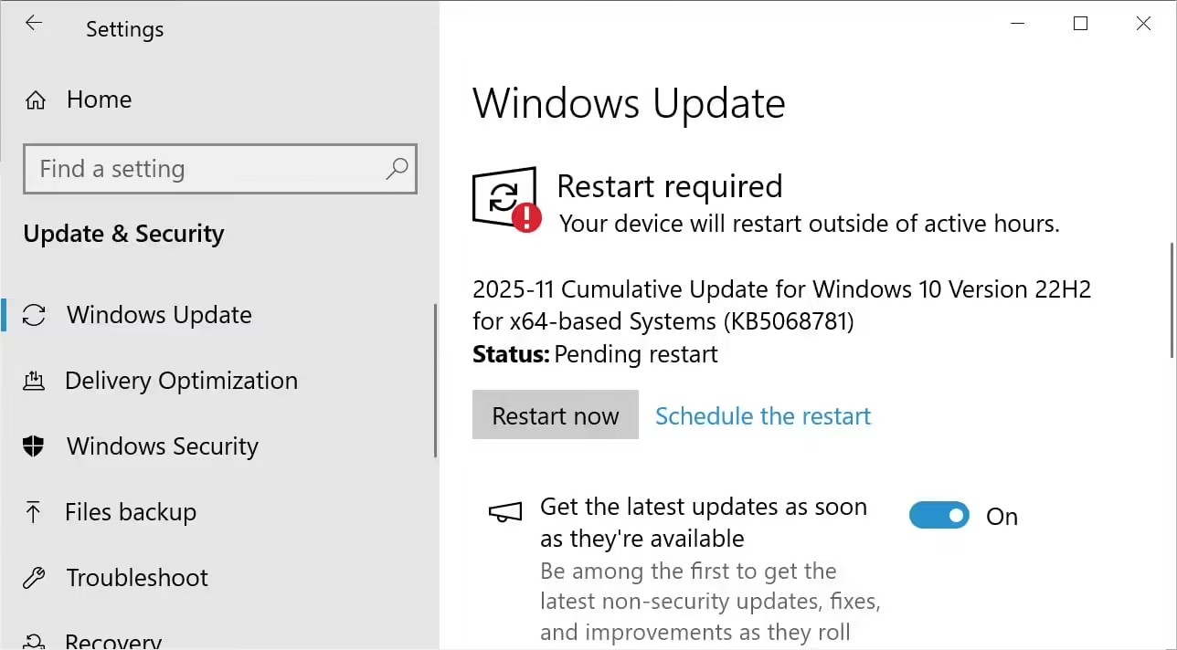 微软推送 KB5072653 补丁：修复 Win10 首个 ESU 安装失败