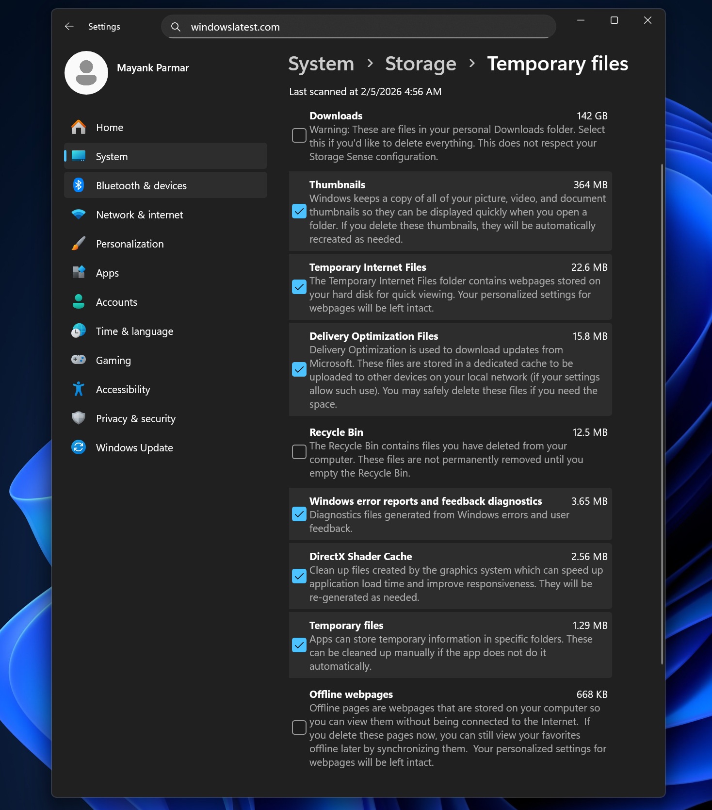 微软 1 月可选更新 KB5074105 致 Win11 临时文件清理失效
