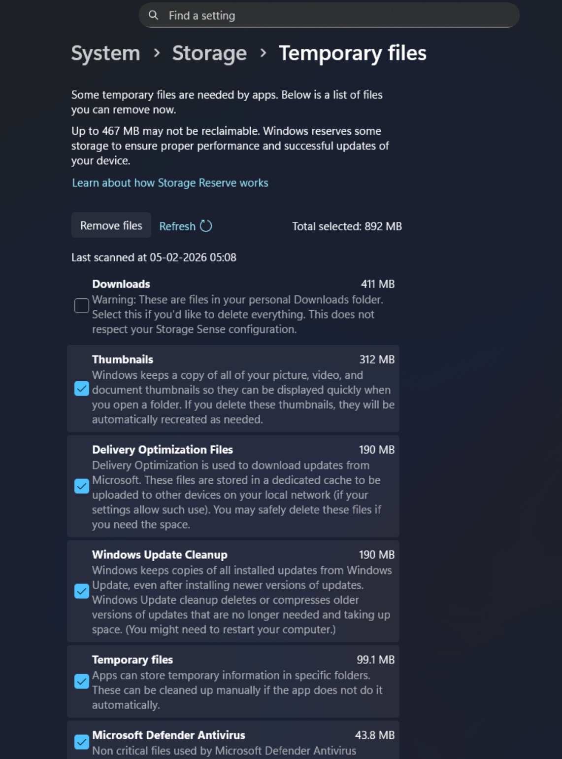 微软 1 月可选更新 KB5074105 致 Win11 临时文件清理失效