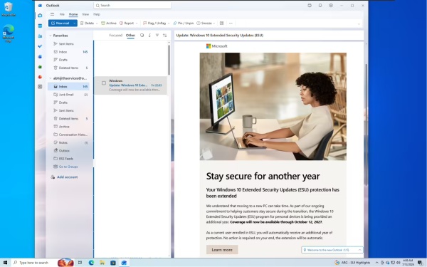 微软延长 ESU 版 Win10 支持周期，更新服务持续至 2027 年 10 月！