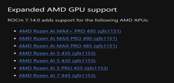 AMD 研发 Ryzen AI MAX PRO 400 系列处理器，兼容 ROCm 7.14！