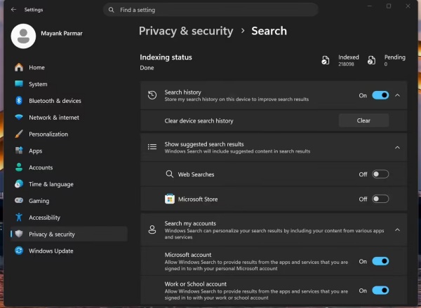 Win11 可关闭 Bing 网页搜索，搜索回归本地检索